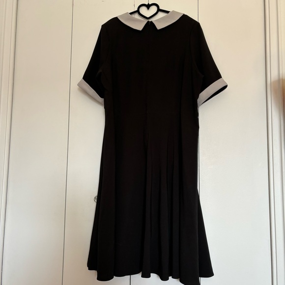 Hell Bunny Vixen Prep School Style Black Gray Short Sleeved w Bow Dress Size 4XL - Picture 5 of 9